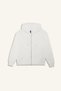 C1809Axer105 Ecru Relax Fit Hooded Pocket Basic Zippered Sweatshirt - 6