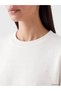 Ozmarka New Season White Stone Soft Touch Oversize Women's Sweatshirt Tunic - 3