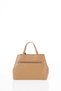Leather Detailed Handbag Camel - 3