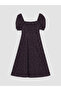 Two Mt Shop Quality Xside Black Polka Dot Super Skinny & Extra Slim Square Neck Midi Dress - 7