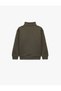 Printed Long Sleeve Embroidered Cotton Half-Zip Stand Collar Sweatshirt - 6