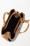 Leather Detailed Handbag Black-Camel - 6