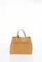 Leather Detailed Handbag Black-Camel - 3