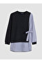 Two Mt Shop Quality Navy Blue Interlock Striped Standard & Regular Women's Sweatshirt Tunic - 5