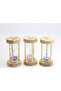 3 Pieces Wooden Hourglass – 5 Minute Timer, Desktop Decorative Clock, Wooden Design Hourglass, 14 X 7 cm - 2