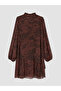 Esvab • Modern & Distinctive Stand Collar Embroidered Layered Chiffon Mini Dress - 3