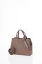 Leather Detailed Handbag Dark Brown - 4