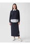 Two Mt Shop Quality Lcw Modest Navy Blue Interlock Plain Loose & Baggy Women's Sweatshirt Tunic - 2