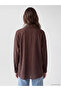 Two Mt Shop Quality Lcw Modest Brown Embroidered Women's Shirt Tunic - 4