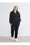 Two Mt Shop Quality Lcw Everyday Black Interlock Plain Loose & Baggy Women's Sweatpants - 4