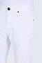 White Slim Fit 5 Pocket Canvas Trousers - 8