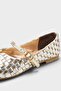 Carry Hand Knitted Pointed Toe Buckle Ballerinas - 4