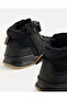 Boys Black Material Block Utility Boots - 4