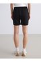 Alita City Farkıyla Koor Sport Black Interlock Plain Standard & Regular Women's Sports Shorts - 4