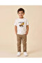 Boys Mustard And White Checked 2-Piece Set - 2