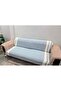 Cotton Non-Slip Zigzag Sofa Cover (3+3) - Indigo - 2
