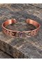 Women's copper bracelet handcrafted pure copper oval amethyst natural stone women's copper adjustable bracelet