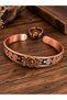 Women's copper ring bracelet handcrafted pure copper oval tiger's eye stone natural gemstone women's copper adjustable bracelet
