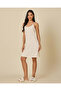 Women Cream Printed Pointelle Chemise - 2