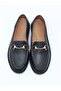 İzel 155 Black Genuine Leather Women's Shoes - 8