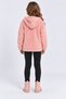 Girl's Hooded Plush Cardigan with Zipper, Floral Embroidery, Pockets, Soft Textured Winter Jacket Ak4125 - 5