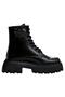 Women's Vegan Leather Black Long Boots - Lost Dream Black Design - 4