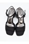 Carel 51 Black Satin Single Strap Women's Sandals - 8