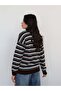 Striped Polo Collar Knit Sweater - 4