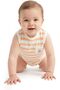 AIKO Infant AOP Cotton Interlock Sleeveless Bodysuit – Stripe Edition | Soft Cotton Baby Onesie for Infants | Breathable Sleeveless Baby Bodysuit | Comfortable Everyday Baby Wear - 4