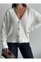 Buttoned V-Neck Knitwear Cardigan - 2