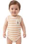AIKO Infant AOP Cotton Interlock Sleeveless Bodysuit – Stripe Edition | Soft Cotton Baby Onesie for Infants | Breathable Sleeveless Baby Bodysuit | Comfortable Everyday Baby Wear