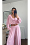 Pink Hooded Crop Triple Set - 3223 - 3