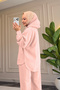 6677 - Stylish Comfortable Modal Soft Knitted Fabric Loose Hooded Detailed Women's Set - 3
