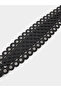 Black Eyelet Scalloped Belt - 3