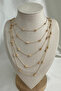 Gold Color Dorika Beaded Layered Multi Chain Necklace (35Cm-55Cm) - 3