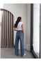 High Waist Side Seam Jeans - 4