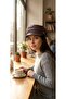 Chain Detailed Black Leather Cap Hat Women's Winter Newsboy Hat Faux Leather Stylish Cap Model - 6