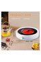 Coffee Pot Warmer Electric Teapot Stove 800W Electric Ceramic Stove Hot Plate 20 Min Auto Power Off Heater Stove Countertop Burner for Boiling Water Tea Coffee (Black Stove Electric) - 4