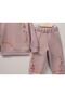 Simit Yaka Apple Printed Sweatshirt/Apple Printed Wide Leg Sweatpants 3-Piece Set - 4