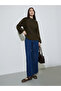 Olive Green Oversized Knit Sweater - 2