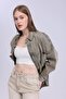 Women's Double Pocket Snap Closure Oversize Denim Shirt - 2