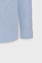 Men's Light Blue Slim Fit Button-Down Collar Cotton Oxford Shirt - 8