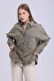 Women's Double Pocket Snap Closure Oversize Denim Shirt - 5