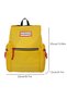Yellow Plain Backpack - 4