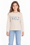 14009-26 Girl's Floral You Printed Seasonal Combed Cotton Sweatshirt - 3