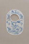 Muslin Apron and Shoulder Cloth - Blue Toile De Jouy - 3