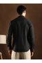 Men Black Textured Regular Shirt - 4