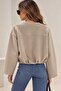 New Season Premium Quality Women's Crew Neck Jacket with Snap Pockets - 2