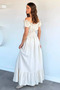 Prenses Madonna Yaka Belden Elasticated Terni̇ Long Linen Dress - 2