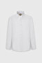 Men's White Slim Fit Button-Down Collar Cotton Oxford Shirt - 8